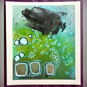 “Wind” Inspired Original Abstract Mixed Media Painting by Andrea Gingerich